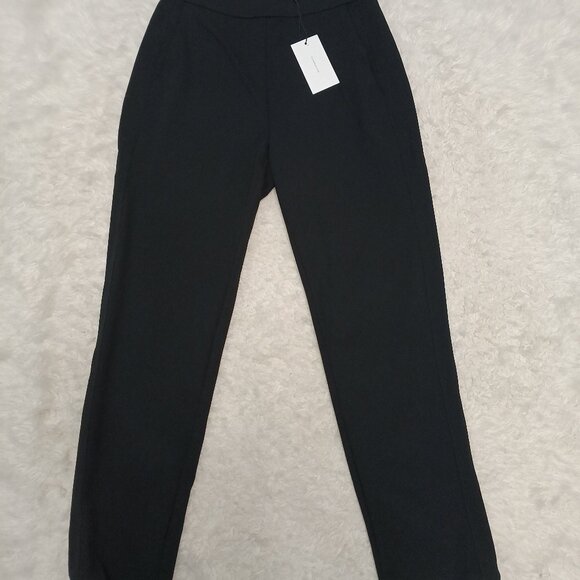 H Halston Women's Black Pleated Slim Leg Dress Pants Size XS - Picture 3 of 9